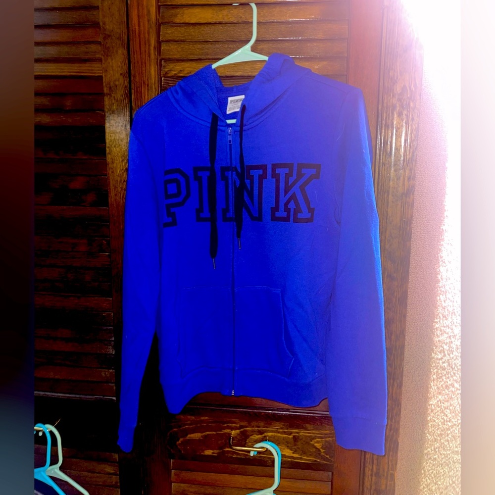 Pink zip up hoodie size M